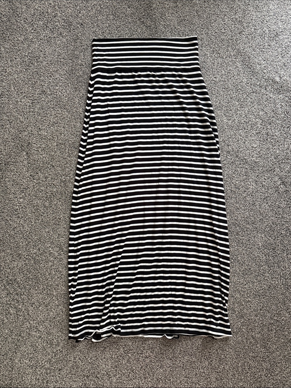 Design History Black and White Striped Maxi Skirt
